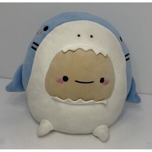 Mimicoco Blue Shark Weighted 10" Cuddle Cozy Bean Bag Plush Heavy VGC